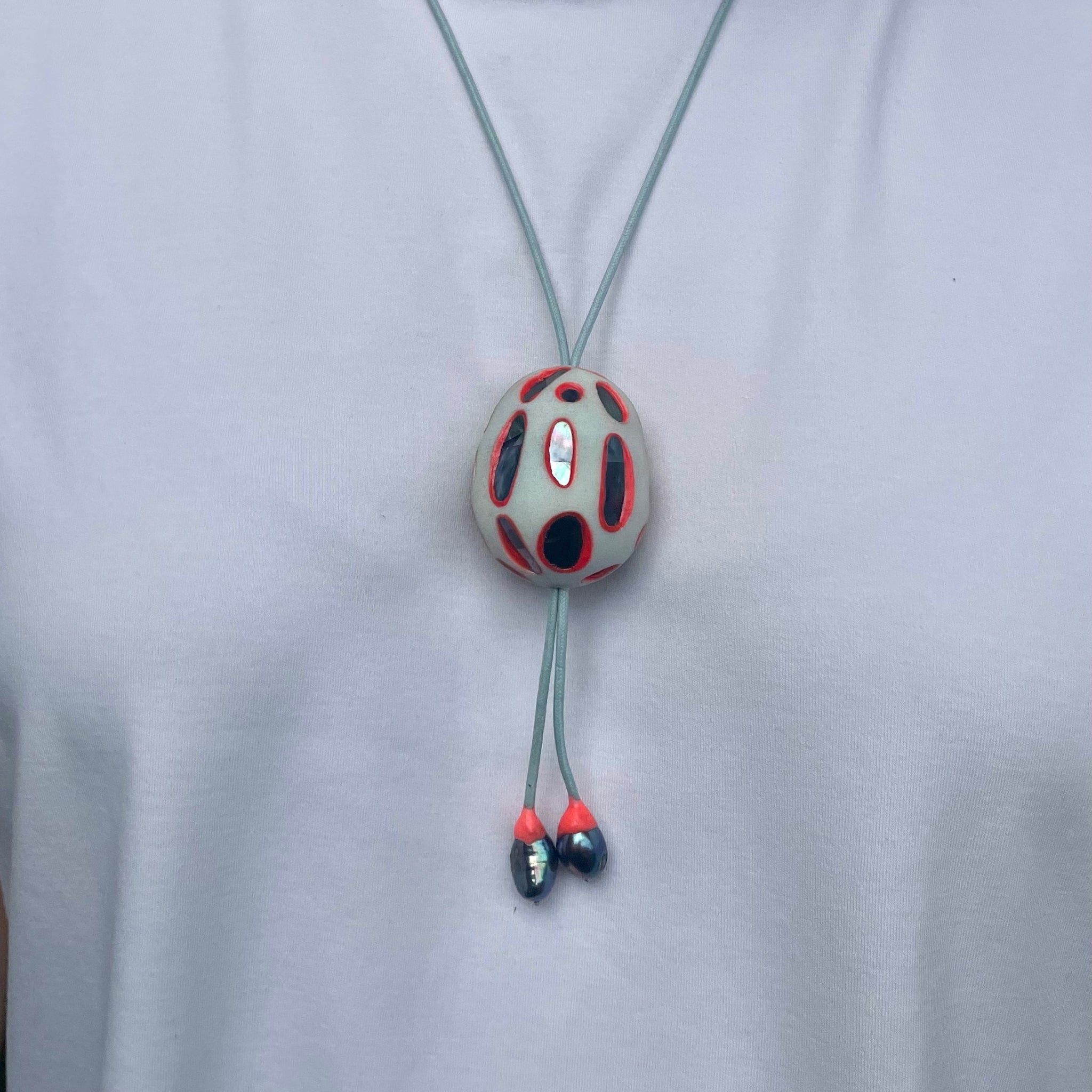 Curious Bolo Tie Mother-of-Pearl Pendant Necklace